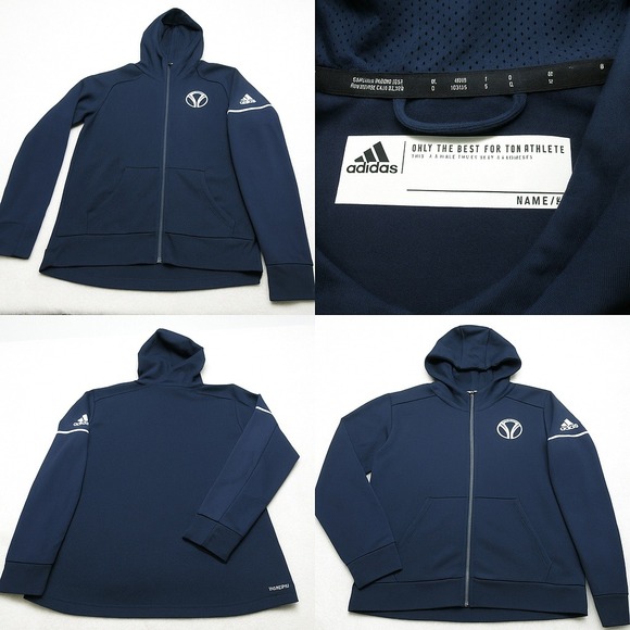 Villanova Team Issue Adidas‎ Hoodie Mens Small Navy ClimaLite Full Zip Athletic - Picture 1 of 15